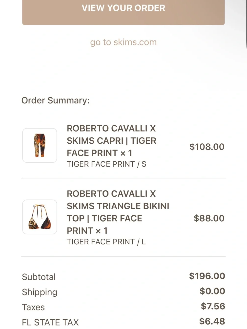 Skims x Roberto Cavalli